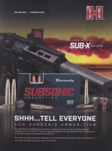 New Subsonic Ammunition