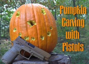 Pumpkin Carving with Pistols — Halloween Handgun Fun