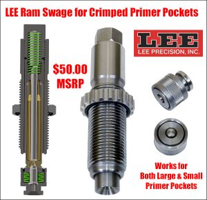 LEE Ram Swage for Swaging Crimped Primer Pockets