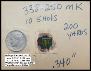 10 Shots in 0.340″ at 200 Yards — Sierra Tunnel Testing