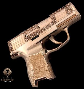 Gold-Plated, Jeweled One-of-a-Kind SIG Sauer P365 Pistol