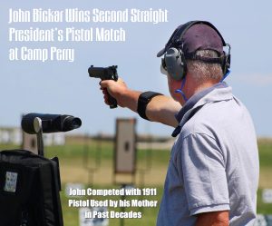 John Bickar Wins 2nd Straight President’s Pistol Match at Perry