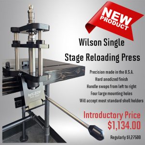 New Precision Single Stage Reloading Press from L.E. Wilson