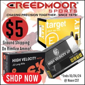 $5 Flat-Rate Shipping on Rimfire Ammo from Creedmoor Sports