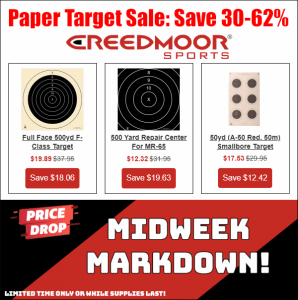 Big Sale on Paper Targets at Creedmoor Sports